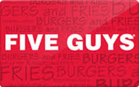 $5 Five Guys Gift Card - Emailed