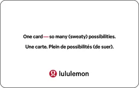 5 CAD Lululemon Canada Gift Card
